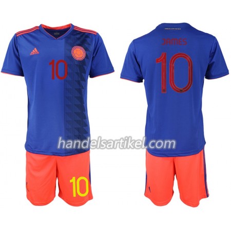 Kolumbien JAMES 10 Kinder Auswärts Trikotsatz Copa América 2019 Kurzarm (+ Kurze Hosen)